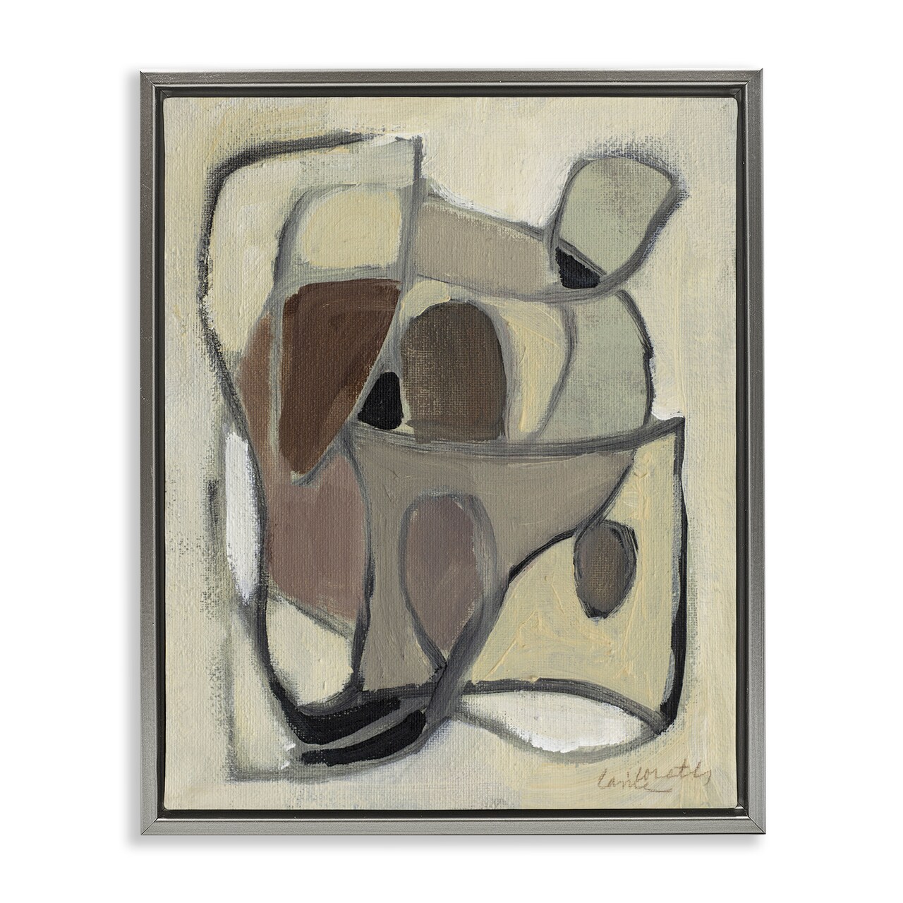 Stupell Industries Rustic Curved Shapes Abstract Floating Frame Design by Lanie Loreth